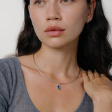 Amina Necklace (Sky/Sterling Silver)