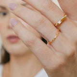 Fidget Bar Ring (Gold / 7)