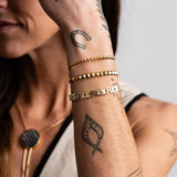 Pyramid Spike Cuff Bracelet: Wide
