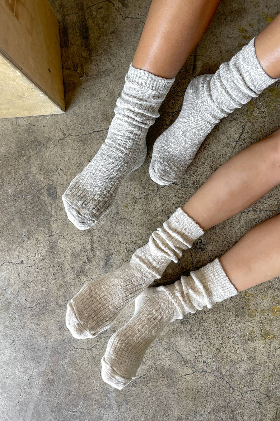 Cottage Socks: Ht. Grey