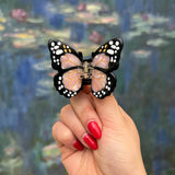 Hand-painted Mini Monarch Claw Hair Clip | Eco-Friendly: Orange