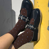 Patterned Sneaker Socks (Polka Dot Blue/Navy)