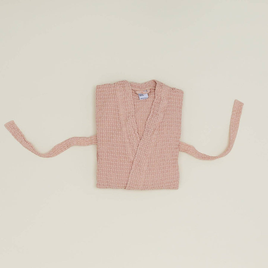 SIMPLE WAFFLE BATHROBE - BLUSH: LARGE