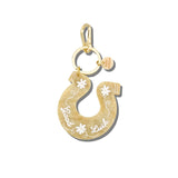 Hand-painted Good Luck Horseshoe Bag Charm + Keychain