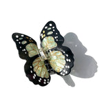 Hand-painted Limited Edition Monarch Butterfly Claw Hair Clip | Eco-Friendly: Silver