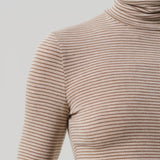 Caradene Turtleneck in Chiltern Oatmeal Stripe