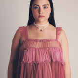 Estelle on Fairy Silk: Charcoal / Sterling Silver