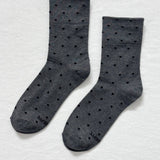Patterned Sneaker Socks (Polka Dot Blue/Navy)
