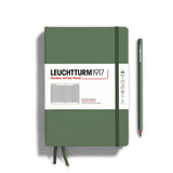 Notebooks - Medium (A5)  (Olive / Hardcover / Squared)