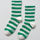 Wide Wally Socks (Wide Charcoal/Stripe)