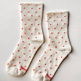 Patterned Sneaker Socks (Polka Dot Blue/Navy)