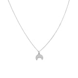 Magic Charm Croissant Necklace (Silver)