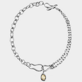 Ramona Necklace + Ami Charm (Sky/Gold Plated Brass)