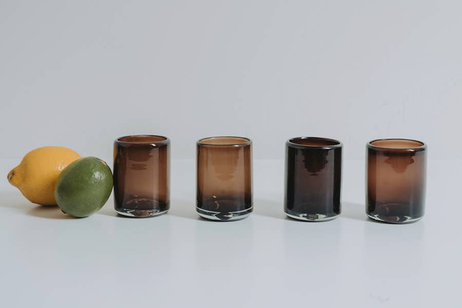 Handblown Shooter Glasses (Tamarind)