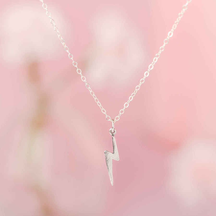 Lightning Bolt Silver Necklace