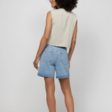 Emmerson High Rise Long Denim Short (Light Worn)