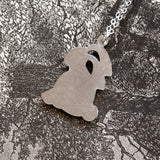 Vintage Rabbit Charm Necklace (Silver)