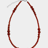 Avery Necklace - Carnelian: Sterling Silver