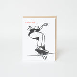 Skater Dad Father's Day Greeting Card by Russ Pope: Plastic sleeve