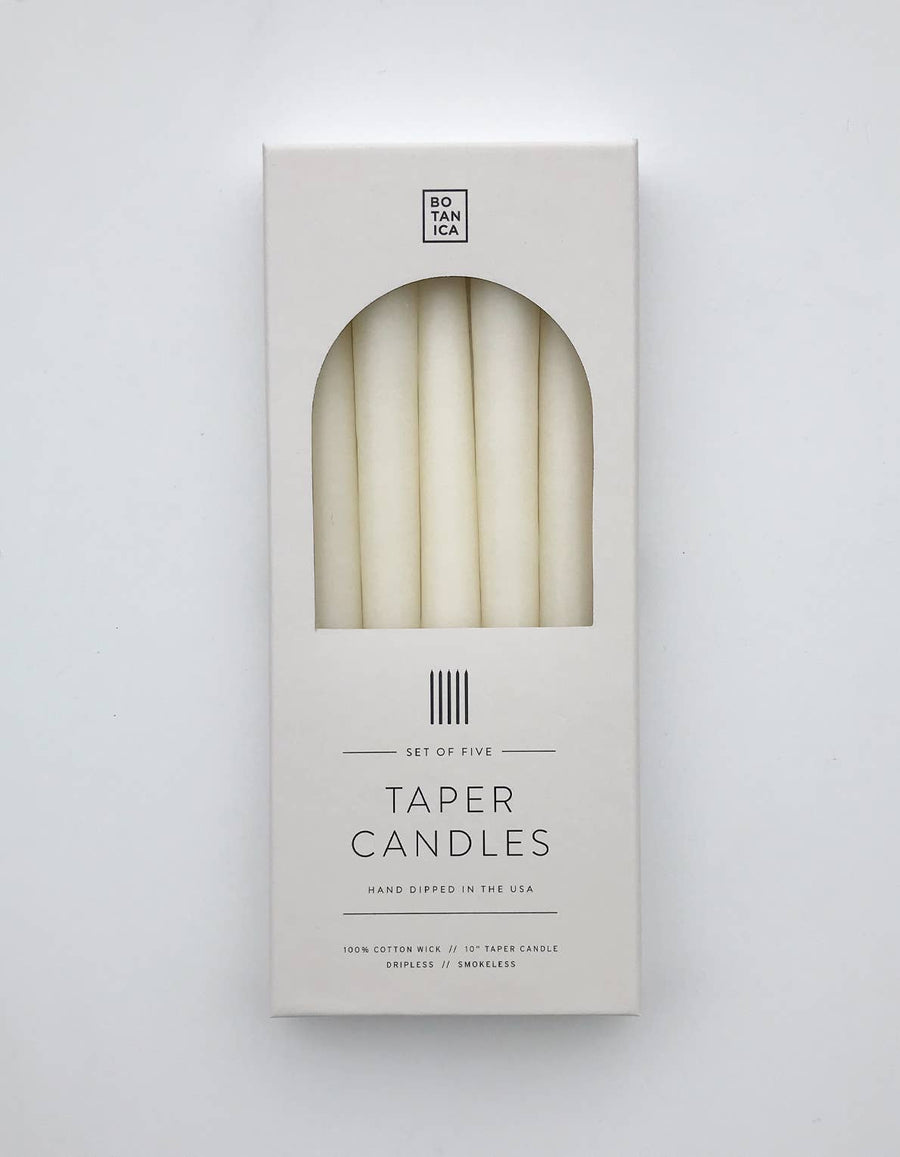 Natural White Taper Candles