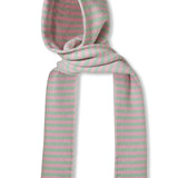 Hooded Scarf (Pink & Jade Stripe)