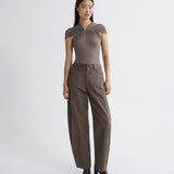 Luna Trouser in Structured Twill (Taupe)