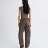Luna Trouser in Structured Twill (Taupe)