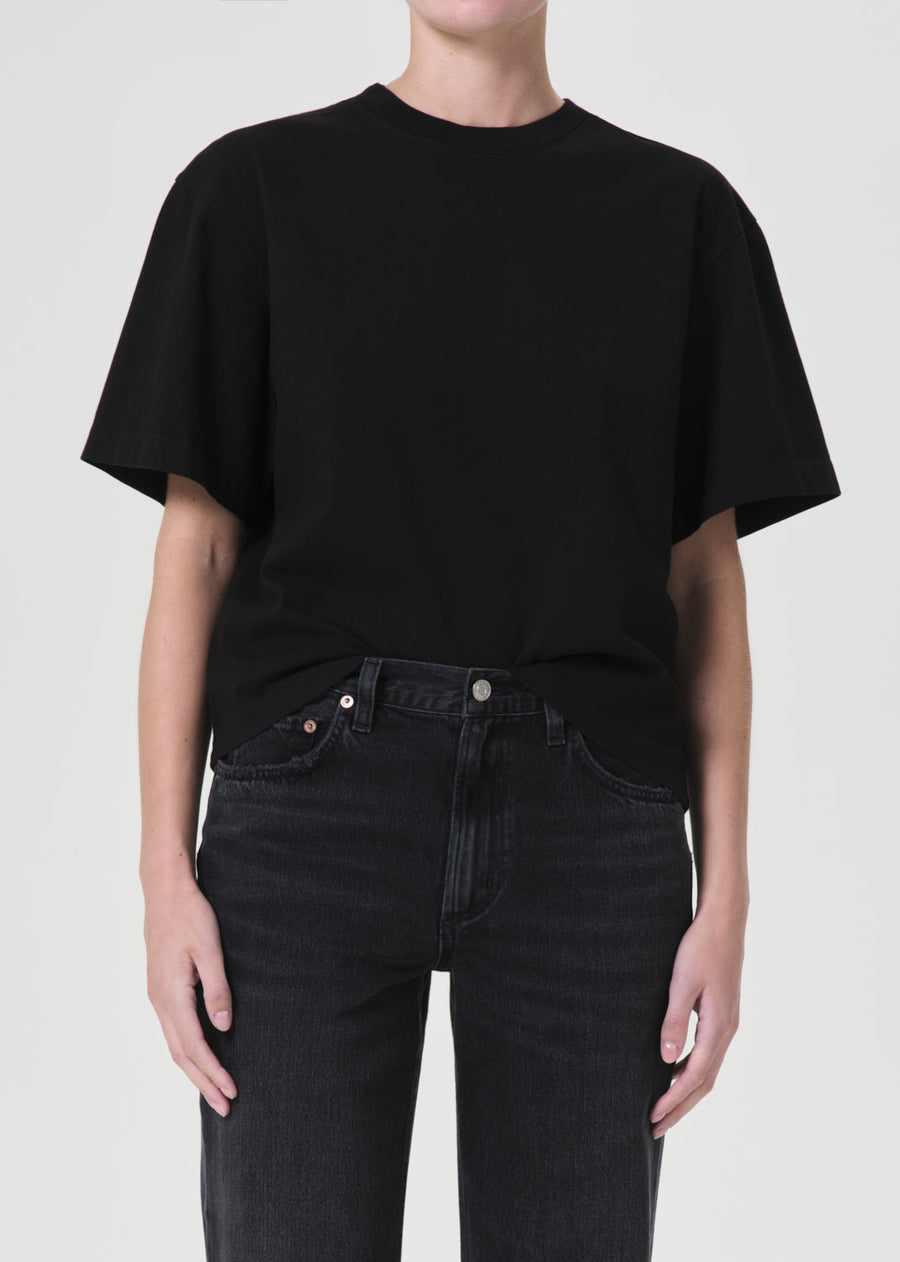 Sulma Drop Shoulder Tee (Black)