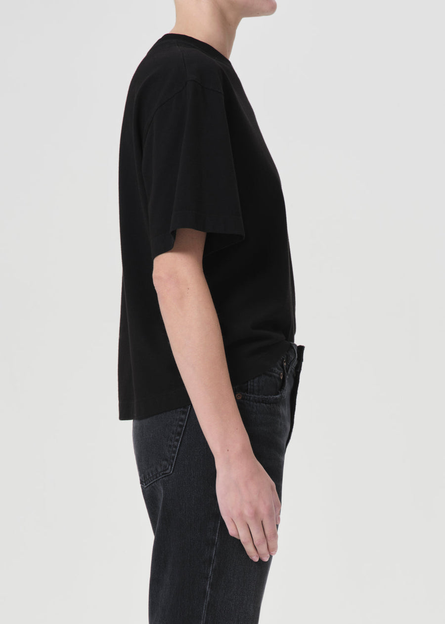 Sulma Drop Shoulder Tee (Black)