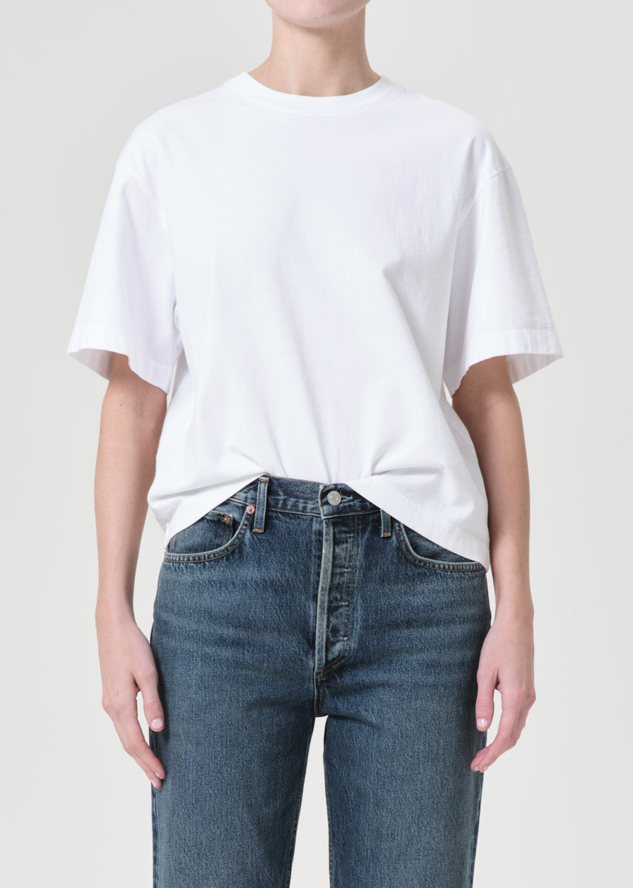 Sulma Drop Shoulder Tee (White)