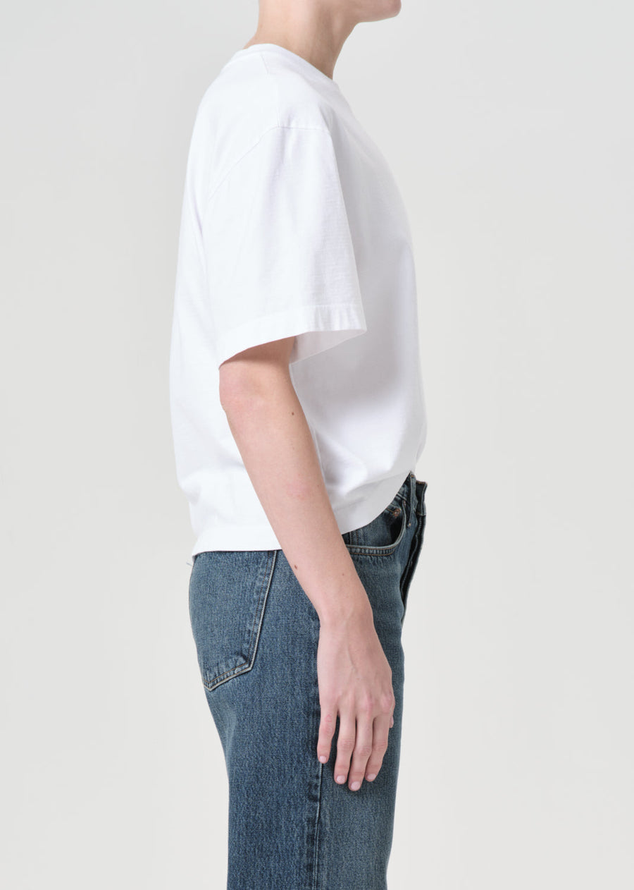 Sulma Drop Shoulder Tee (White)