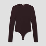Aura Long Sleeve Bodysuit (Chocolate)