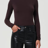 Aura Long Sleeve Bodysuit (Chocolate)