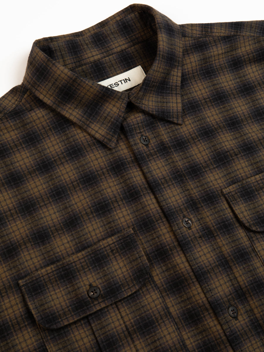 Kinnaird Shirt (Charcoal/Khaki Check)