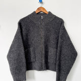 Alpaca Zip Jacket (Smoke)