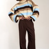Bellamy Crop Pullover (Sky Stripe)
