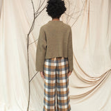 Evora Brushed Trousers (Tan Check)