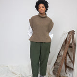 Kanon Recycled Wool Knitted Vest (Taupe Marl)