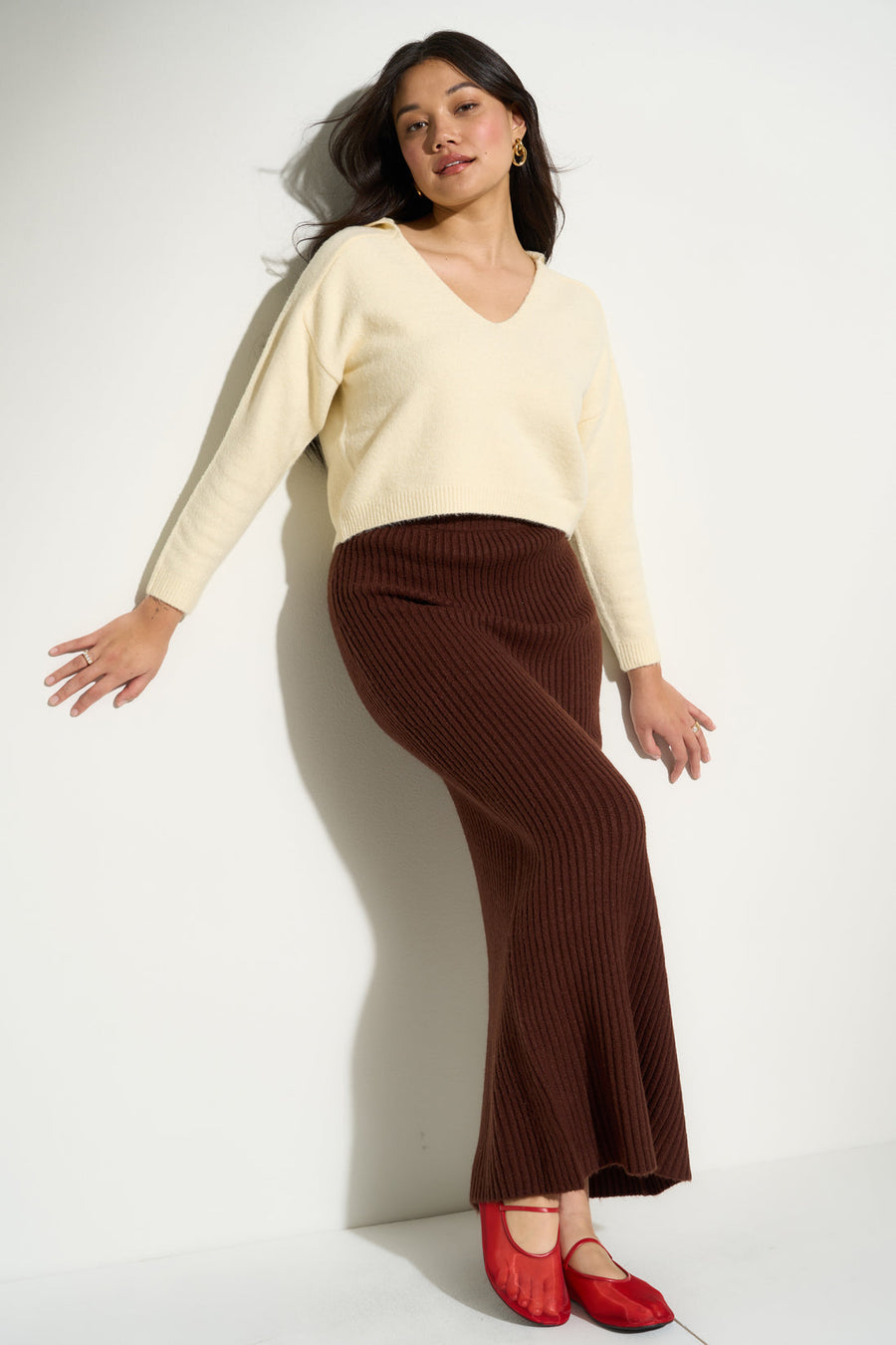 Camille Knit Pullover (Creme)