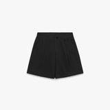 Canal Cotton & Linen Pleated Short (Black)