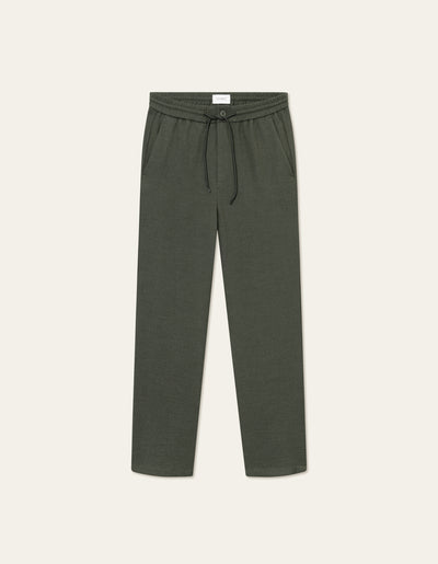 Como Tapered Drawstring Pants (Forest Green)