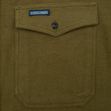 Notched Pocket Flannel Shirt (Olive)