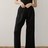 The Pointelle Simple Crop Pant (Jet)