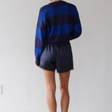 The Silk Lace Tap Short (Navy)