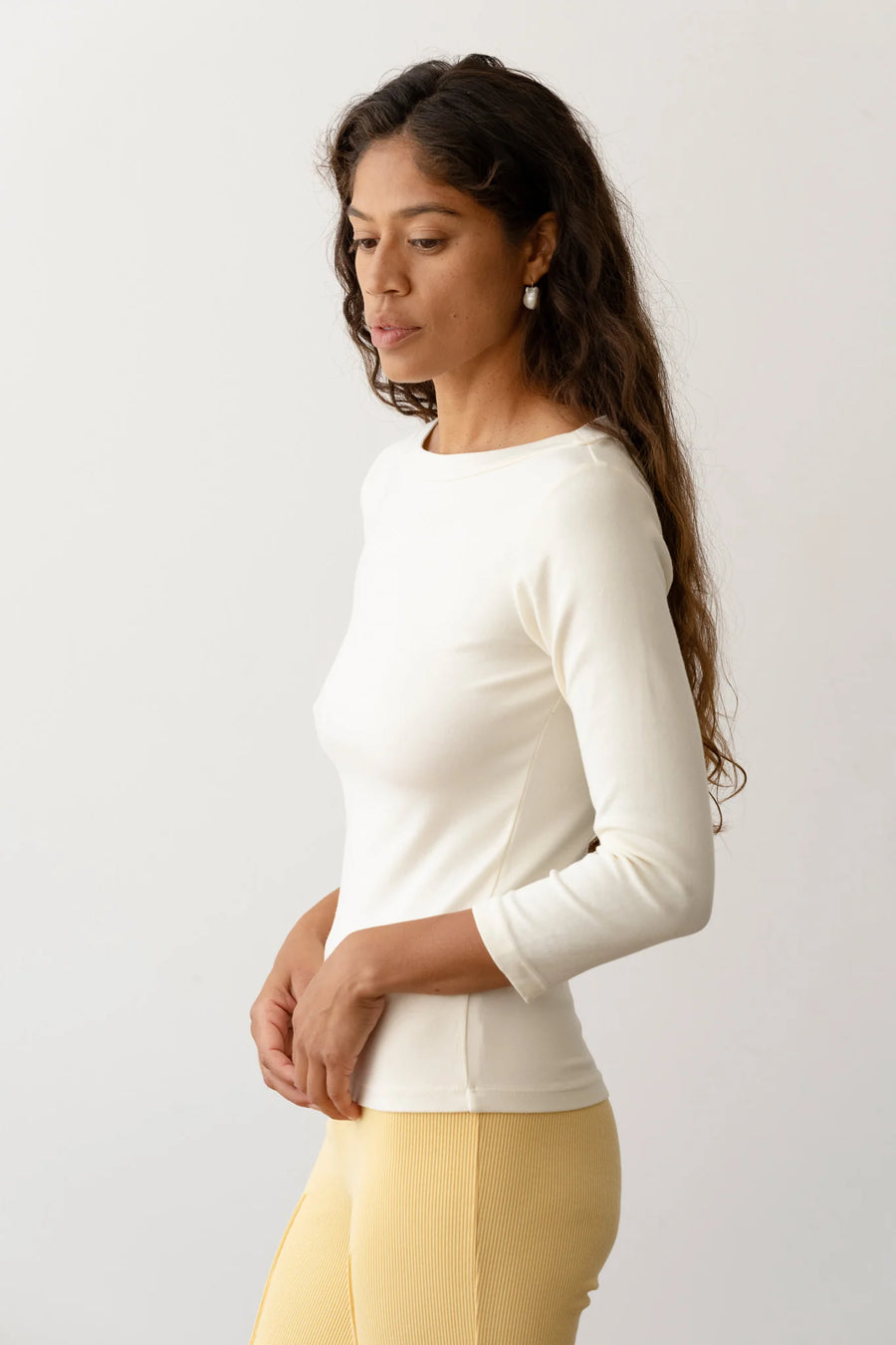 The Baby Rib Boat Neck (Creme)