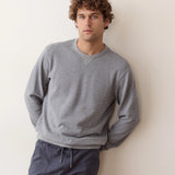 Relaxed Cloud 9 Terry Crewneck (Heather Grey Stripe)