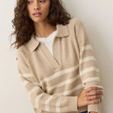 Berkeley Sweater Polo (Oatmeal Stripe)