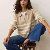 Berkeley Sweater Polo (Oatmeal Stripe)