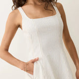 Roan Maxi Dress (Ticking Stripe)