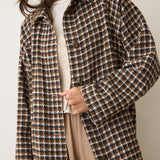 Hayes Houndstooth Trench Coat (Neutral Herringbone)